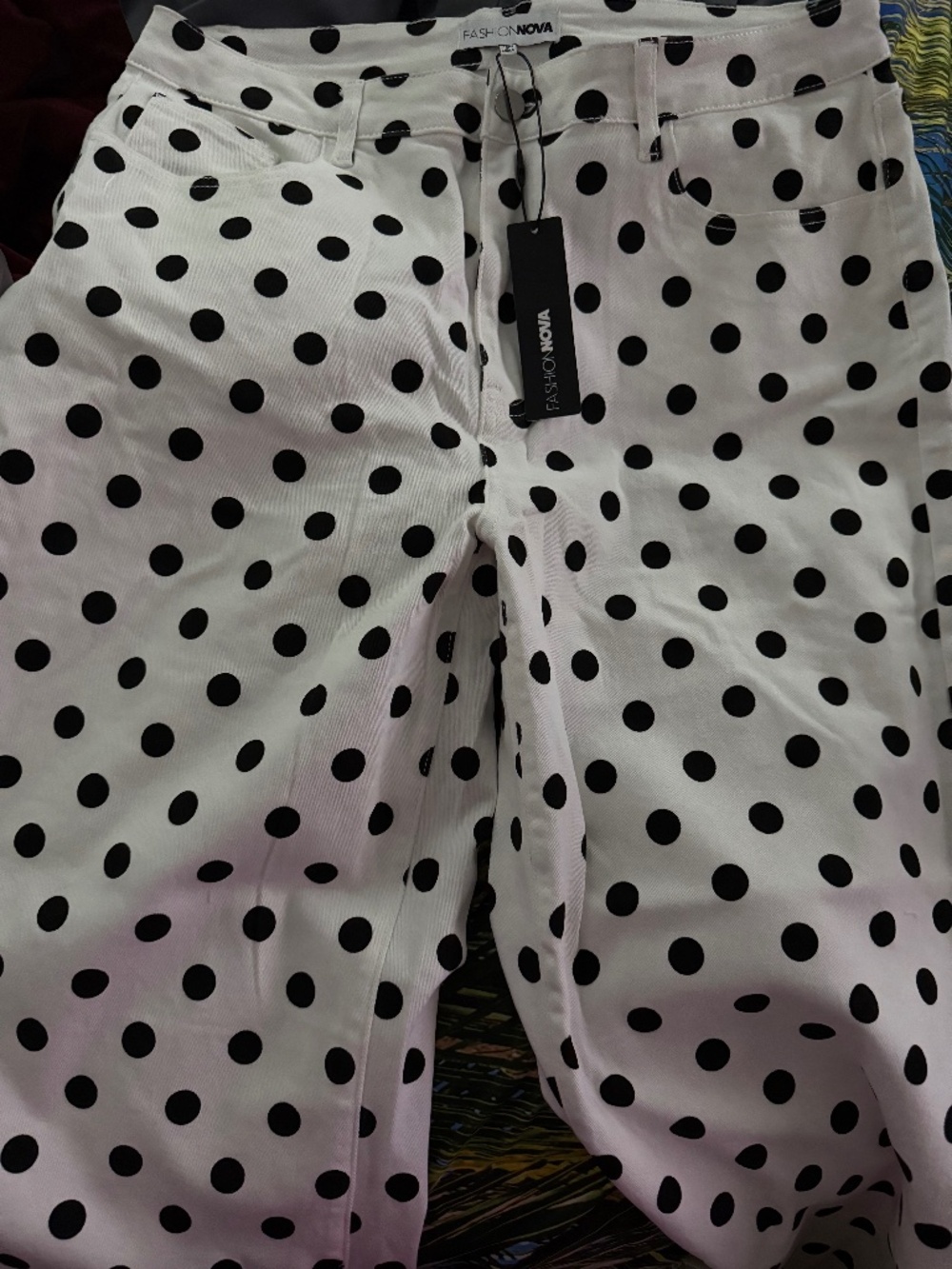 NEW Black & white polka dot size 13 pants